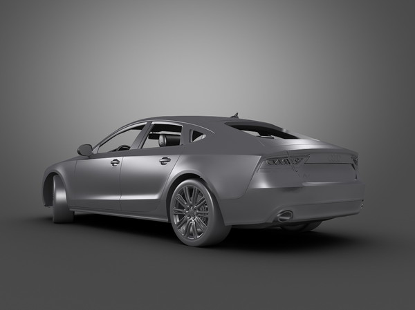 3d model audi car - Audi A7 Sportback (2011) by Swan3DStudios